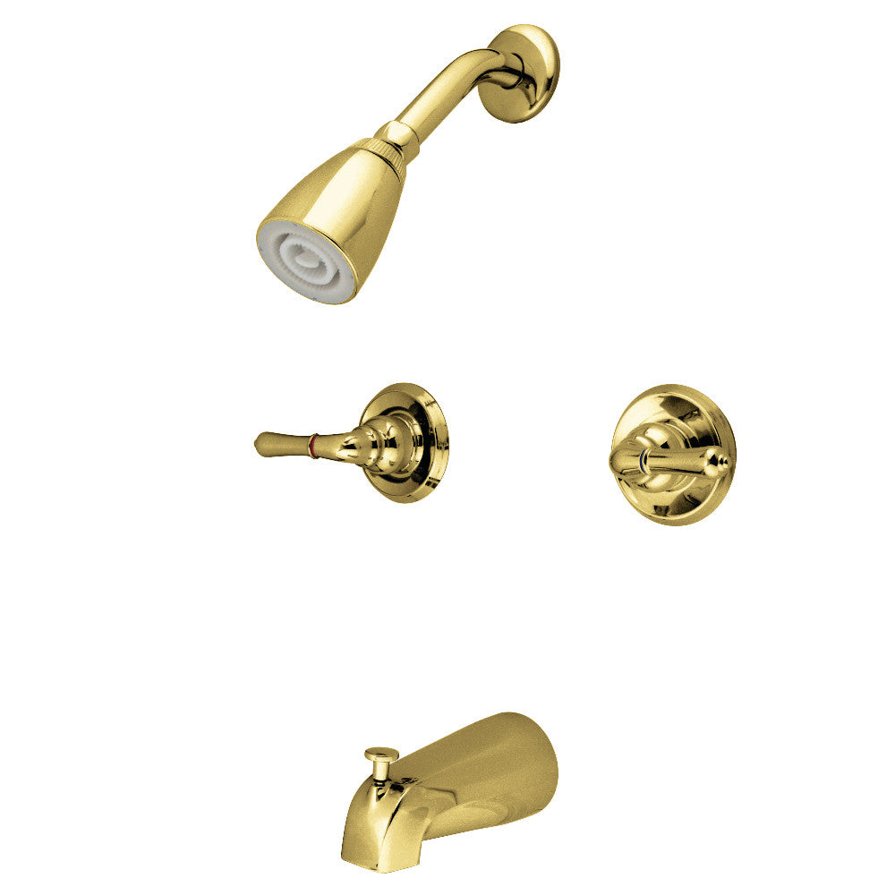 Kingston Brass KB242 Tub and Shower Faucet, Polished Brass - BNGBath