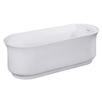 Thumbnail for Aqua Eden VTDR662723 66-Inch Acrylic Anti-Skid Freestanding Tub with Drain, White - BNGBath