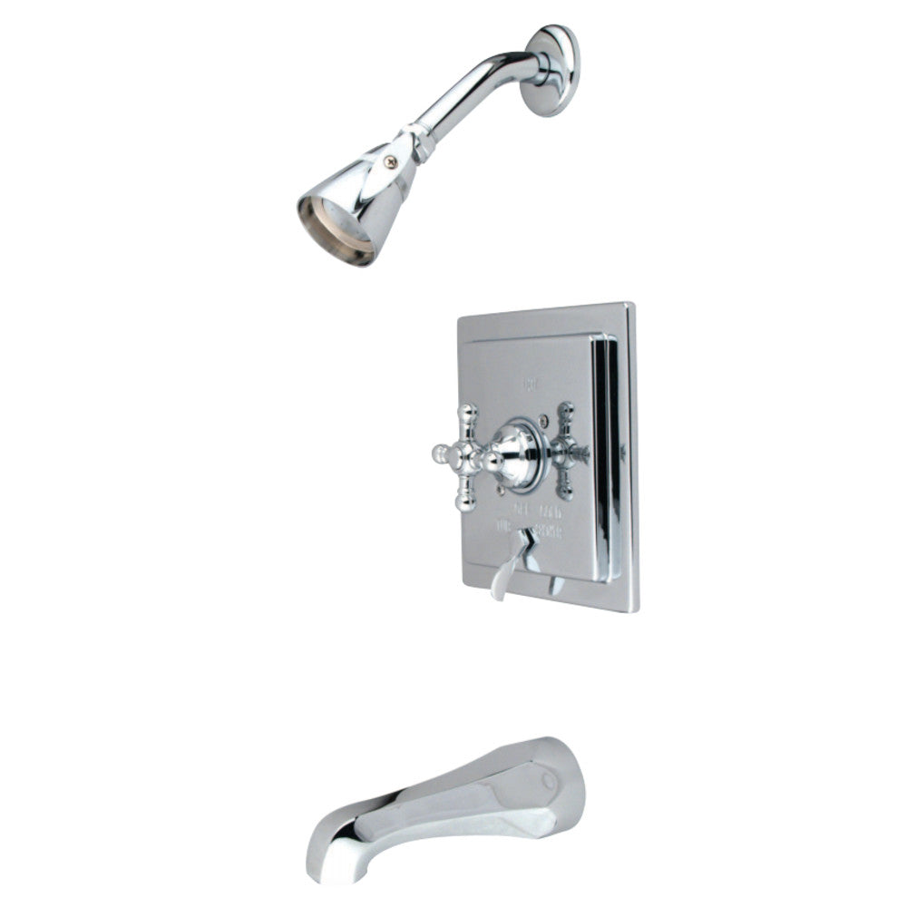 Kingston Brass KB86514BX English Vintage Tub & Shower Faucet With Diverter, Polished Chrome - BNGBath