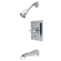 Thumbnail for Kingston Brass KB86514BX English Vintage Tub & Shower Faucet With Diverter, Polished Chrome - BNGBath