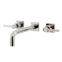 Thumbnail for Kingston Brass KS6026DL Concord Wall Mount Tub Faucet, Polished Nickel - BNGBath