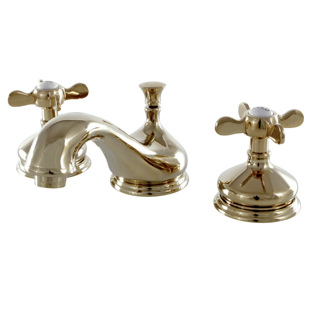 Kingston Brass KS1162BEX 8 in. Widespread Bathroom Faucet, Polished Brass - BNGBath