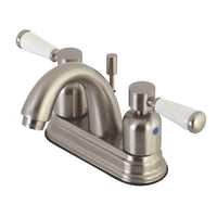 Thumbnail for Kingston Brass KB8618DPL 4 in. Centerset Bathroom Faucet, Brushed Nickel - BNGBath