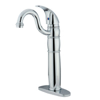 Thumbnail for Kingston Brass KB1421LL Vessel Sink Faucet, Polished Chrome - BNGBath