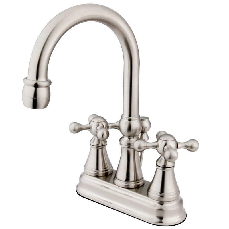 Kingston Brass KS2618KX 4 in. Centerset Bathroom Faucet, Brushed Nickel - BNGBath