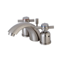 Thumbnail for Kingston Brass KB8958DX Mini-Widespread Bathroom Faucet, Brushed Nickel - BNGBath