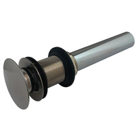 Thumbnail for Kingston Brass EV7008 Push Pop-Up Drain without Overflow Hole, 22 Gauge, Brushed Nickel - BNGBath