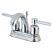 Thumbnail for Kingston Brass FB5611DL 4 in. Centerset Bathroom Faucet, Polished Chrome - BNGBath