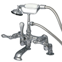 Thumbnail for Kingston Brass CC652T1 Vintage Adjustable Center Deck Mount Tub Faucet, Polished Chrome - BNGBath
