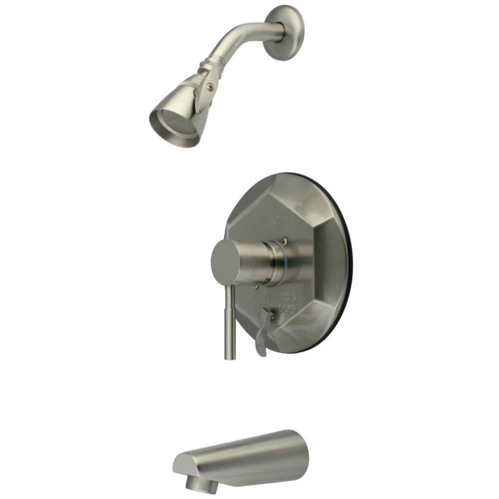 Kingston Brass KB46380DL Concord Tub & Shower Faucet, Brushed Nickel - BNGBath