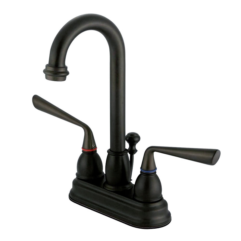 Kingston Brass KB3615ZL 4 in. Centerset Bathroom Faucet, Oil Rubbed Bronze - BNGBath