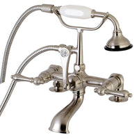 Thumbnail for Aqua Vintage AE203T8 Vintage 7-Inch Tub Faucet with Hand Shower, Brushed Nickel - BNGBath