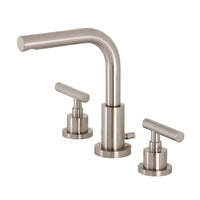 Thumbnail for Kingston Brass FSC8958CML Manhattan Widespread Bathroom Faucet with Brass Pop-Up, Brushed Nickel - BNGBath