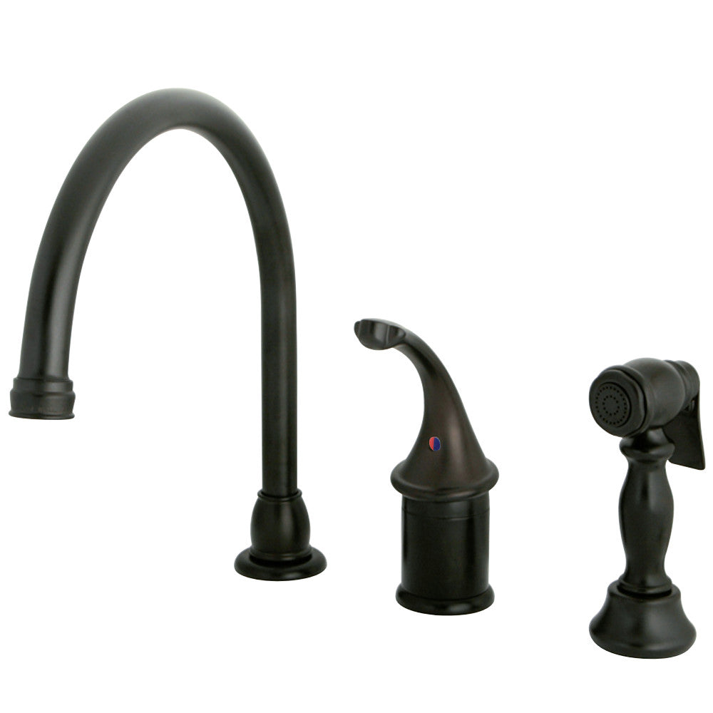 Kingston Brass KB3815GLBS Widespread Kitchen Faucet, Oil Rubbed Bronze - BNGBath