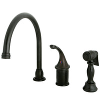 Thumbnail for Kingston Brass KB3815GLBS Widespread Kitchen Faucet, Oil Rubbed Bronze - BNGBath