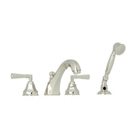 Thumbnail for ROHL Palladian 4-Hole Deck Mount Tub Filler with Handshower - BNGBath