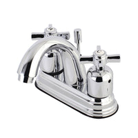 Thumbnail for Kingston Brass KB8611ZX 4 in. Centerset Bathroom Faucet, Polished Chrome - BNGBath