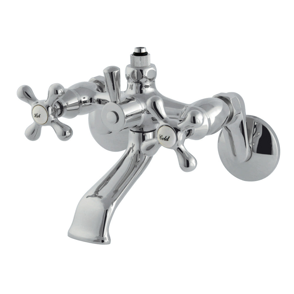 Kingston Brass CC2661 Vintage Wall Mount Tub Faucet with Riser Adapter, Polished Chrome - BNGBath