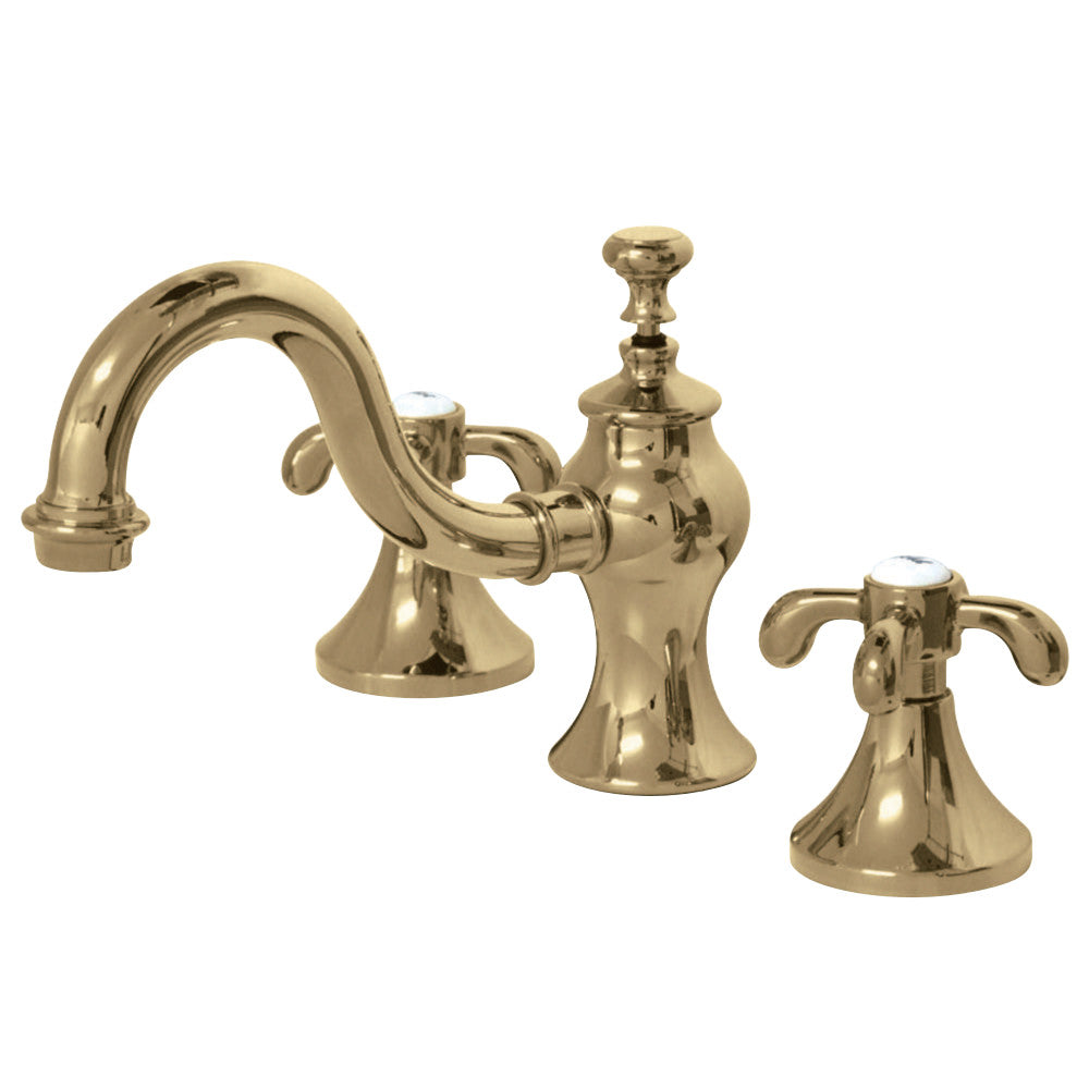 Kingston Brass KC7162TX 8 in. Widespread Bathroom Faucet, Polished Brass - BNGBath