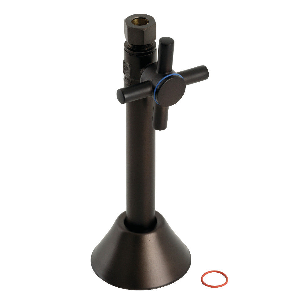 Kingston Brass CC83255DX Concord 1/2" Sweat x 3/8" O.D. Comp Straight Shut Off Valve with 5" Extension, Oil Rubbed Bronze - BNGBath