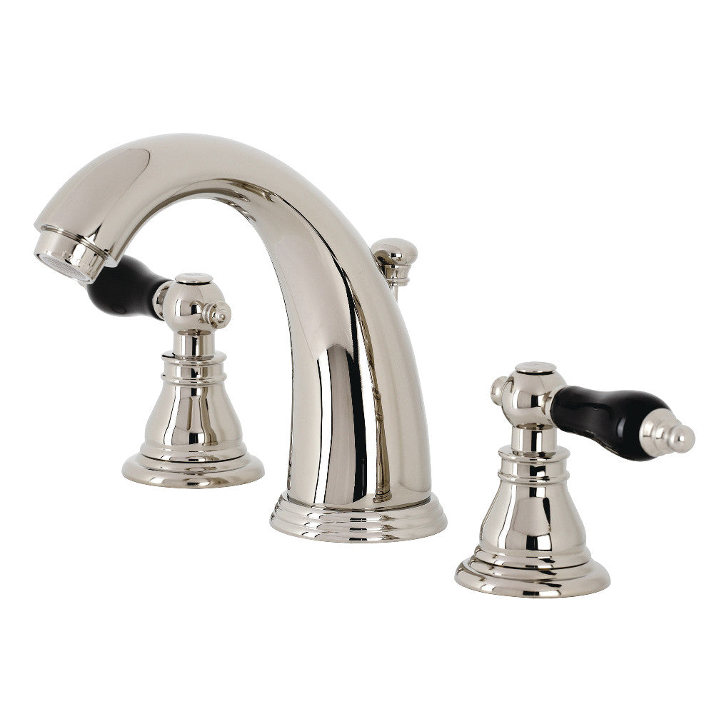 Kingston Brass KB986AKLPN Duchess Widespread Bathroom Faucet with Plastic Pop-Up, Polished Nickel - BNGBath