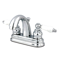 Thumbnail for Kingston Brass KB5611PL Restoration 4 in. Centerset Bathroom Faucet, Polished Chrome - BNGBath