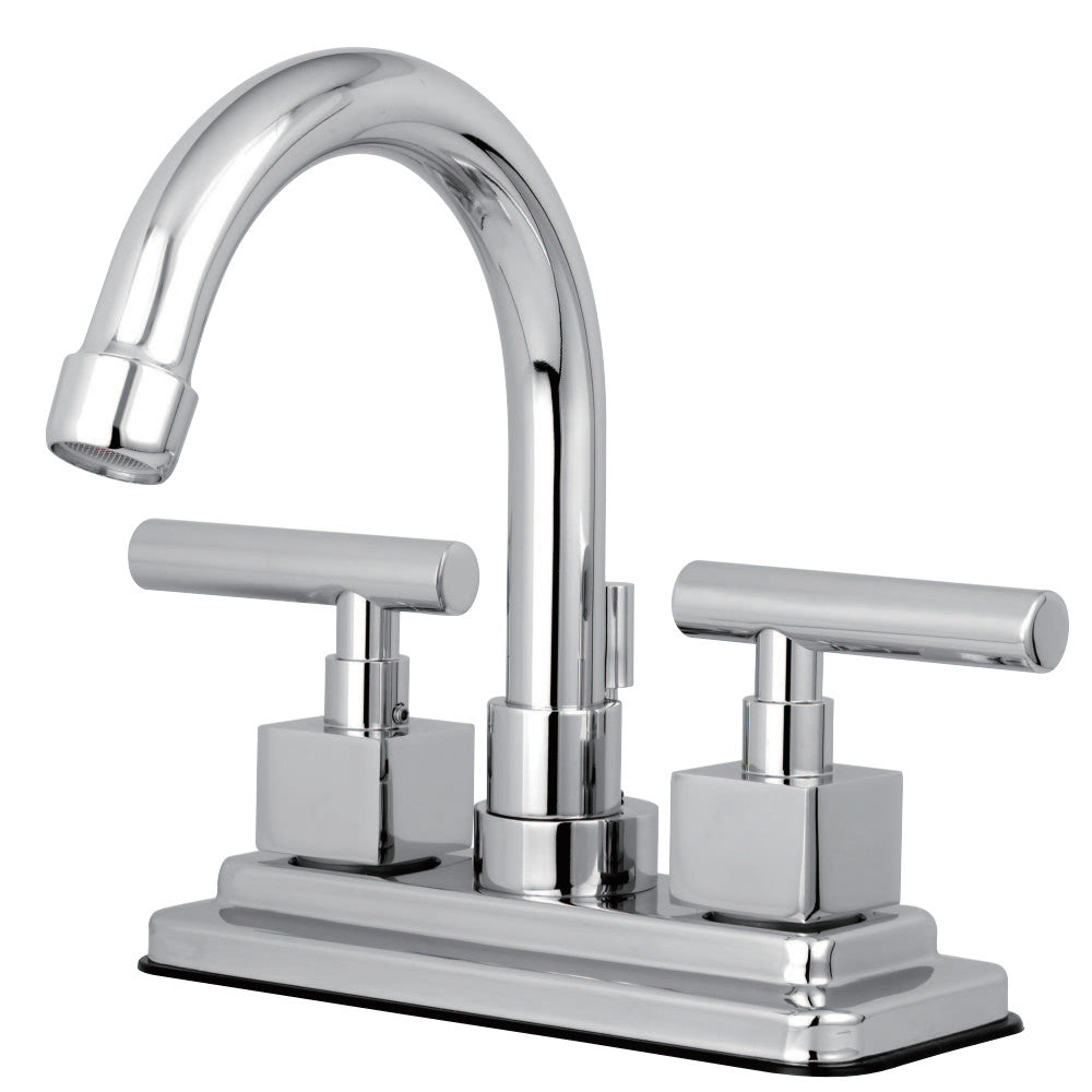 Kingston Brass KS8661CQL Claremont 4 in. Centerset Bathroom Faucet with Brass Pop-Up, Polished Chrome - BNGBath