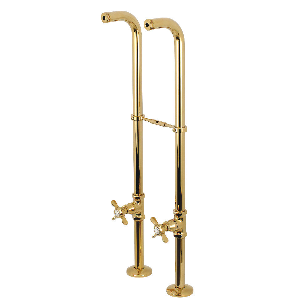 Kingston Brass CC266S2BEX Freestanding Supply Line Package, Polished Brass - BNGBath