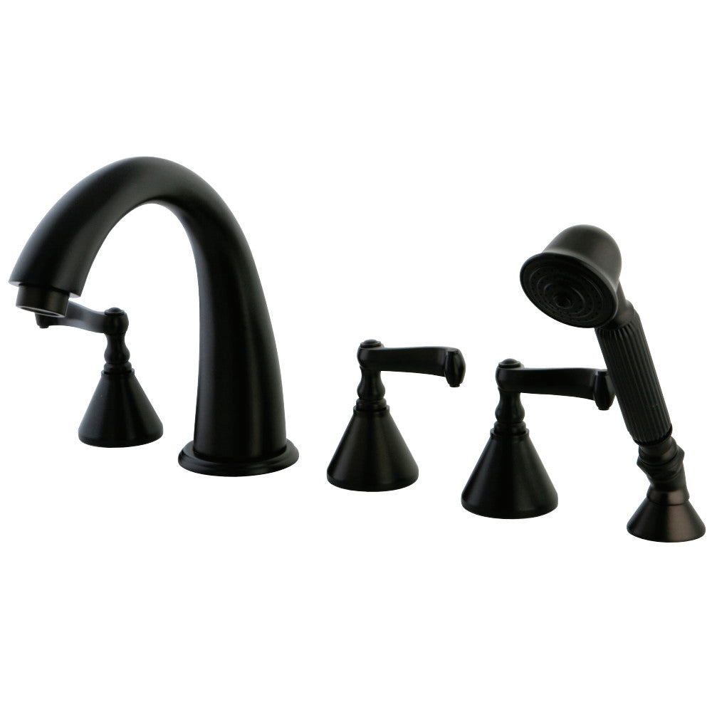 Kingston Brass KS23655FL Roman Tub Faucet with Hand Shower, Oil Rubbed Bronze - BNGBath