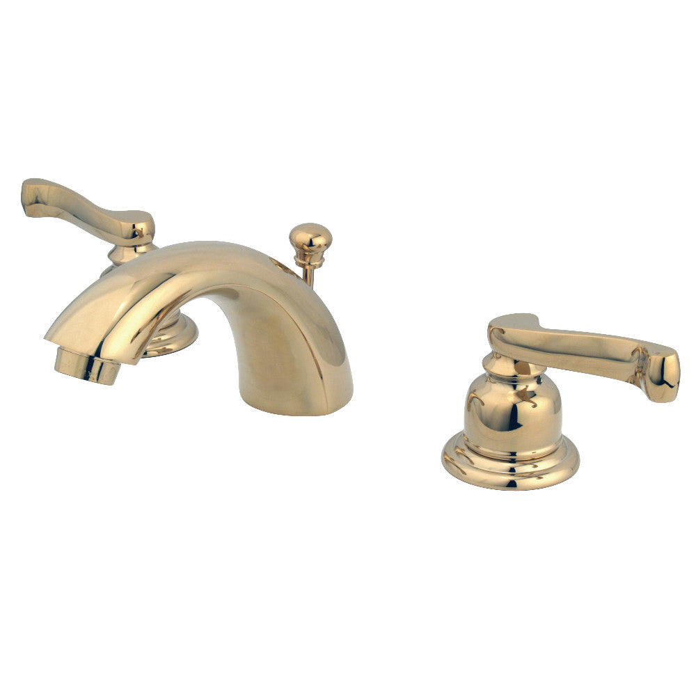 Kingston Brass KB952FL Mini-Widespread Bathroom Faucet, Polished Brass - BNGBath