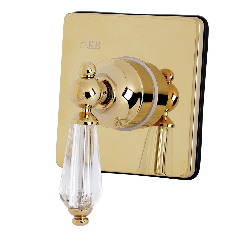 Kingston Brass KS3042WLL 3-Way Diverter Valve with Trim Kit, Polished Brass - BNGBath