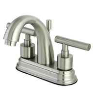 Thumbnail for Kingston Brass KS8618CML 4 in. Centerset Bathroom Faucet, Brushed Nickel - BNGBath