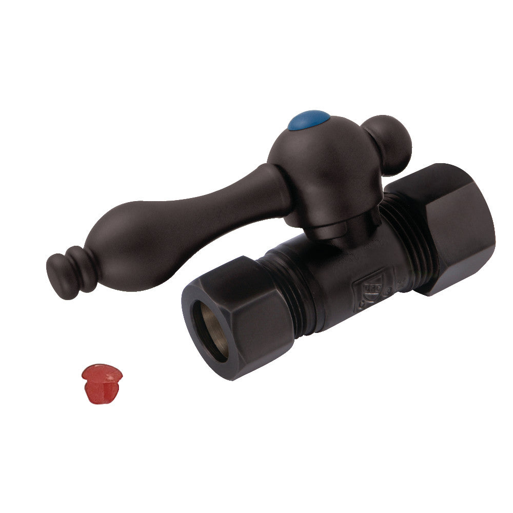 Kingston Brass CC44455 5/8" OD Comp X 1/2" OD Comp Straight Shut-Off Valve, Oil Rubbed Bronze - BNGBath