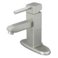 Thumbnail for Kingston Brass KS8448DL Concord Single-Handle Bathroom Faucet with Push Pop-Up and Cover Plate, Brushed Nickel - BNGBath