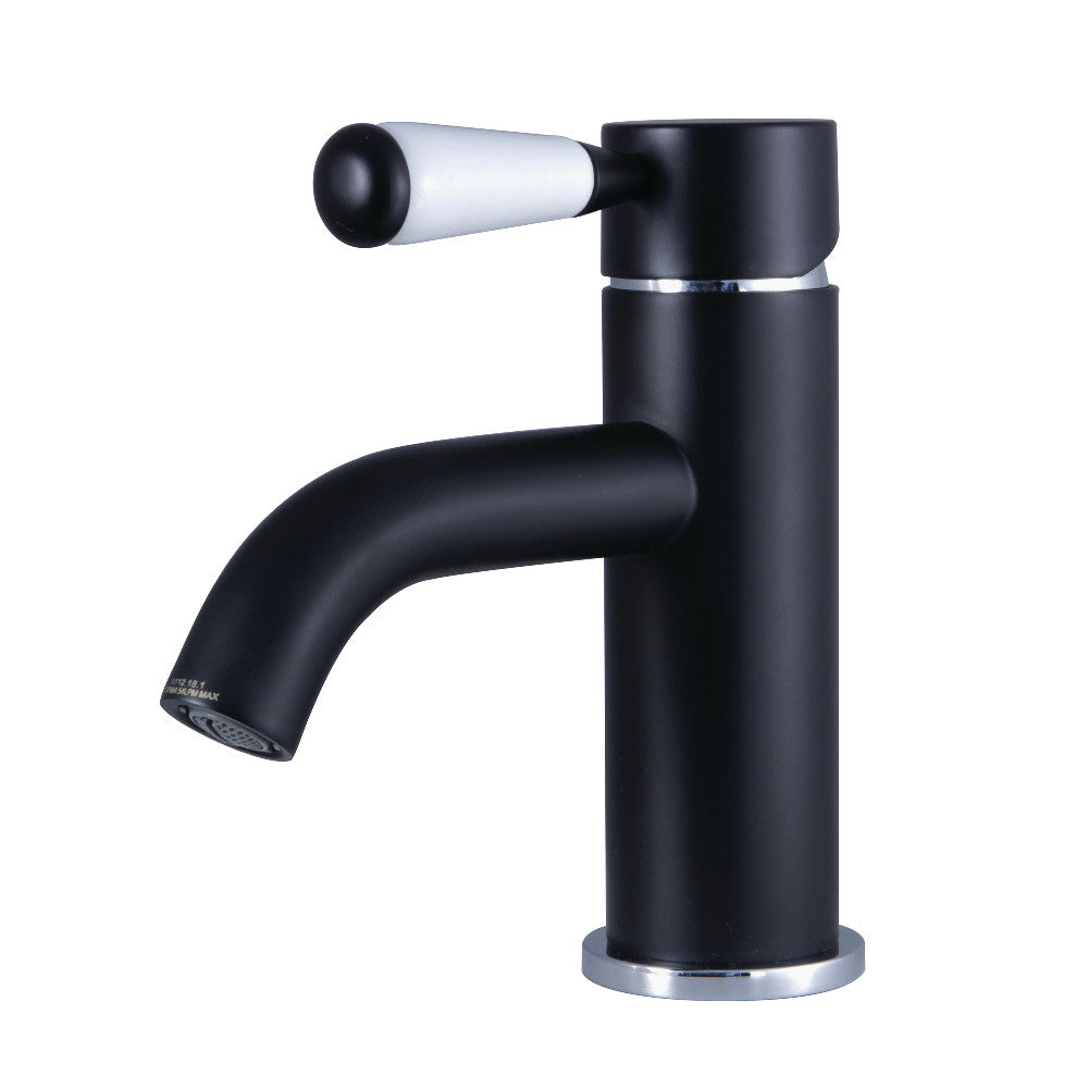 Fauceture LS8227DPL Paris Single-Handle Bathroom Faucet with Push Pop-Up, Matte Black/Polished Chrome - BNGBath