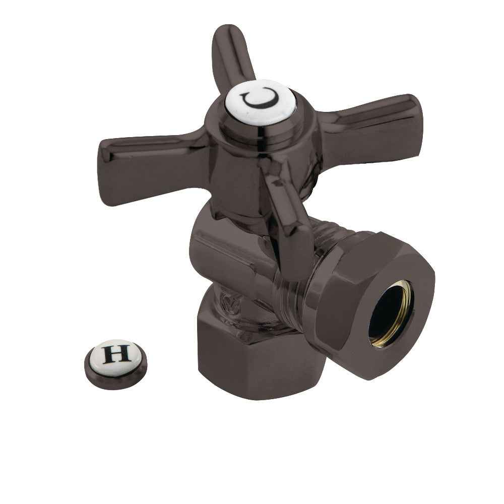 Kingston Brass CC44105ZX 1/2" FIP X 1/2" or 7/16" Slip Joint Angle Stop Valve, Oil Rubbed Bronze - BNGBath