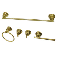 Thumbnail for Kingston Brass BAH8212478PB Concord 5-Piece Bathroom Accessory Set, Polished Brass - BNGBath