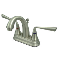 Thumbnail for Kingston Brass KS7618ZL 4 in. Centerset Bathroom Faucet, Brushed Nickel - BNGBath