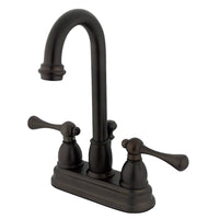 Thumbnail for Kingston Brass KB3615BL 4 in. Centerset Bathroom Faucet, Oil Rubbed Bronze - BNGBath