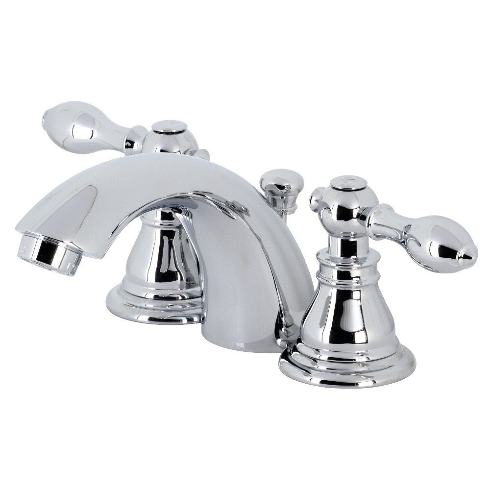 Kingston Brass KB951ACL American Classic Mini-Widespread Bathroom Faucet with Plastic Pop-Up, Polished Chrome - BNGBath