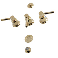 Thumbnail for Kingston Brass Concord KB6322DL 3-Handle Bidet Faucet, Polished Brass - BNGBath