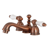 Thumbnail for Kingston Brass KS395PLAC Restoration Mini-Widespread Bathroom Faucet, Antique Copper - BNGBath