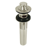 Thumbnail for Kingston Brass KB3008 Lift and Turn Sink Drain with Overflow Hole, 17 Gauge, Brushed Nickel - BNGBath