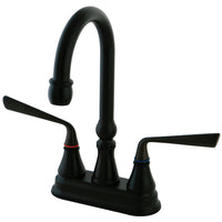 Thumbnail for Kingston Brass KS2495ZL Silver Sage Bar Faucet, Oil Rubbed Bronze - BNGBath