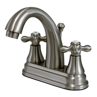 Thumbnail for Kingston Brass KS7618AX 4 in. Centerset Bathroom Faucet, Brushed Nickel - BNGBath