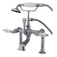 Thumbnail for Kingston Brass CC108T1 Vintage 7-Inch Deck Mount Clawfoot Tub Faucet, Polished Chrome - BNGBath