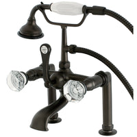 Thumbnail for Aqua Vintage AE103T5WCL Celebrity Deck Mount Clawfoot Tub Faucet, Oil Rubbed Bronze - BNGBath