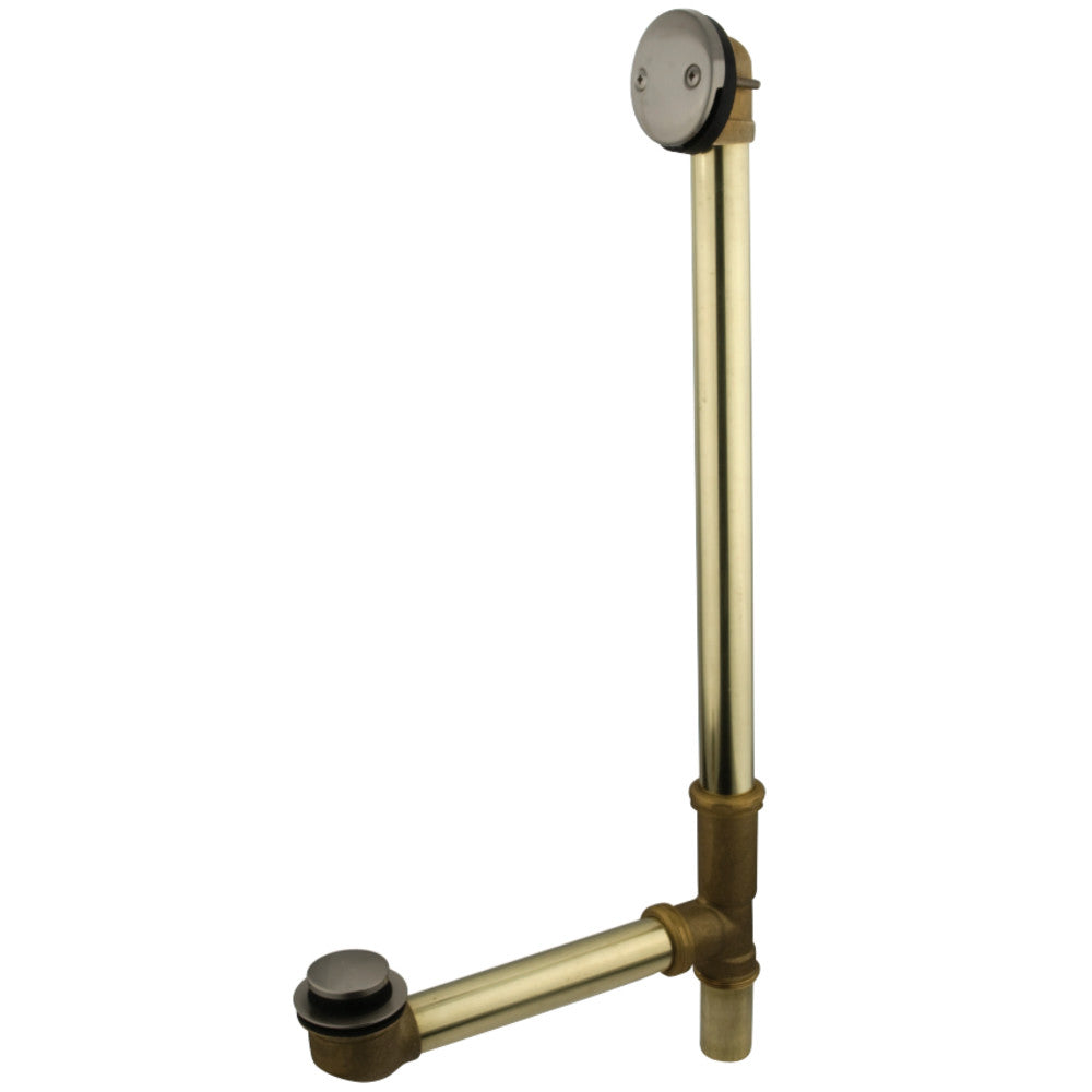 Kingston Brass DTT2208 Tip-Toe Bath Tub Drain with Overflow, Brushed Nickel - BNGBath