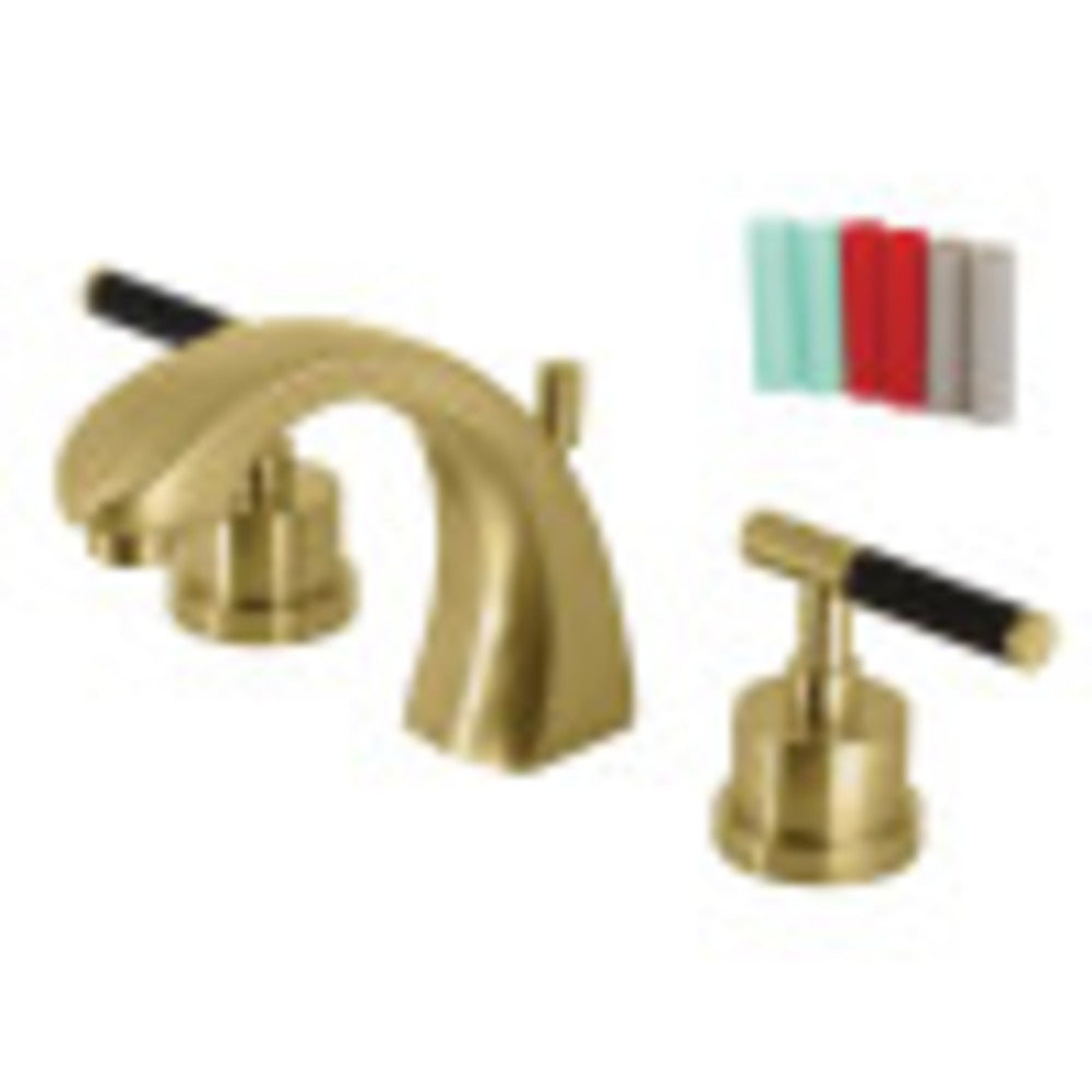 Kingston Brass KS4987CKL Kaiser Widespread Bathroom Faucet with Brass Pop-Up, Brushed Brass - BNGBath