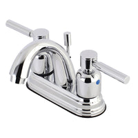 Thumbnail for Kingston Brass KB8611DL 4 in. Centerset Bathroom Faucet, Polished Chrome - BNGBath